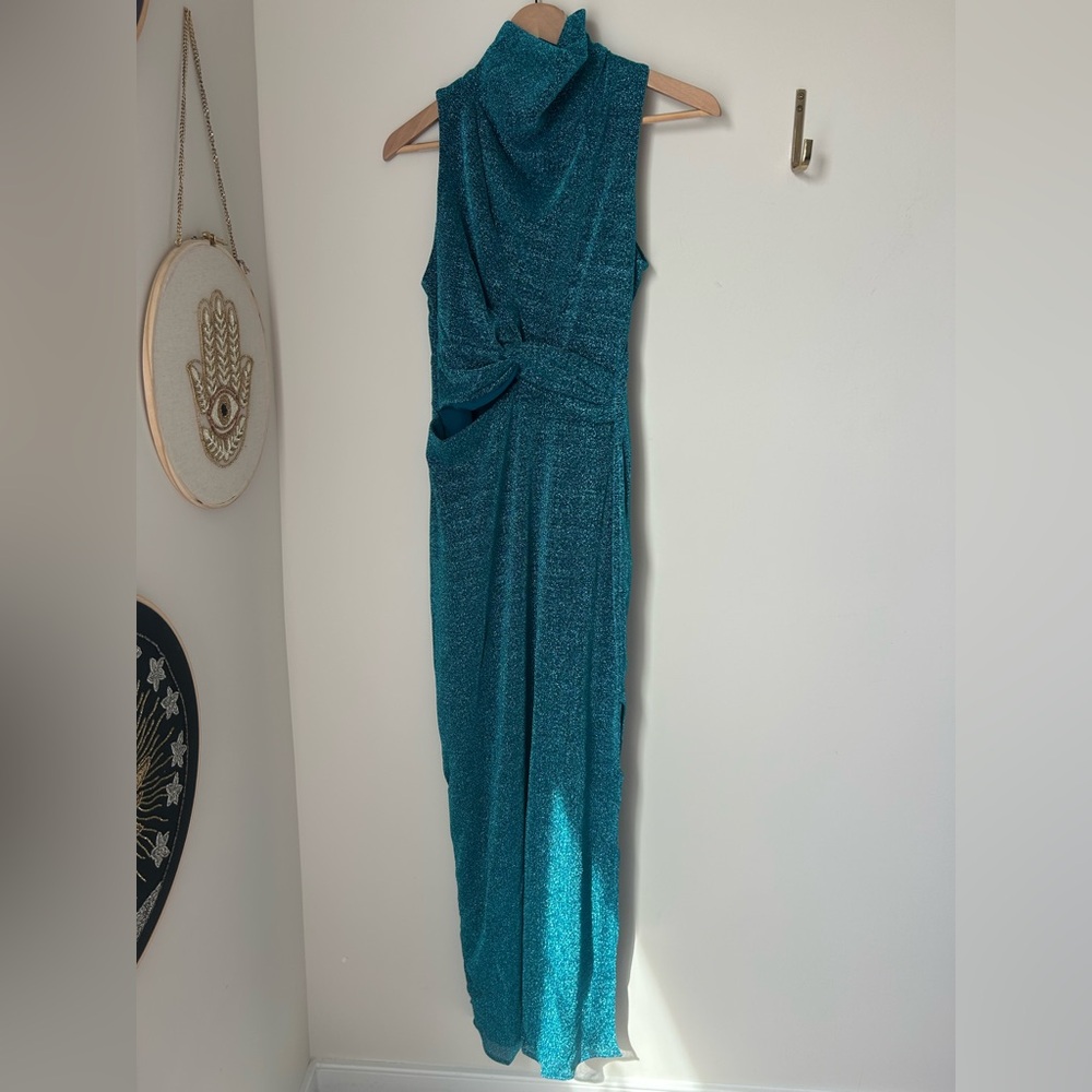 BAOBAB Blue Metallic sleeveless maxi dress - Picture 3 of 15